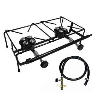 Fogão a Gás semi industrial 2 bocas / Com mangueira + Registro (Completo)